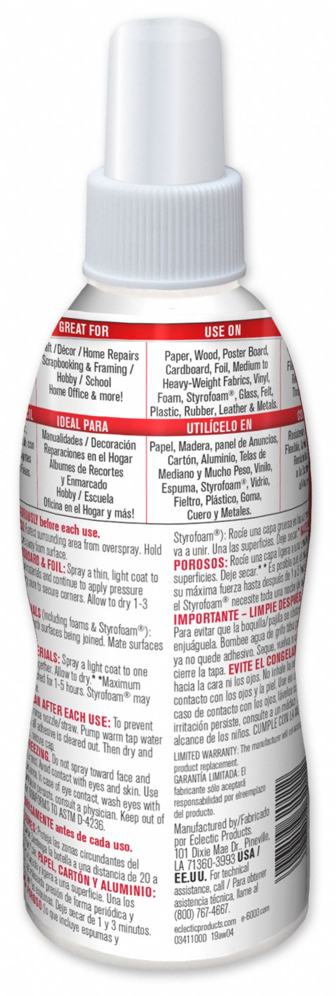 ECLECTIC Spray Adhesive E6000, Gen Purpose, 8 fl oz, Bottle