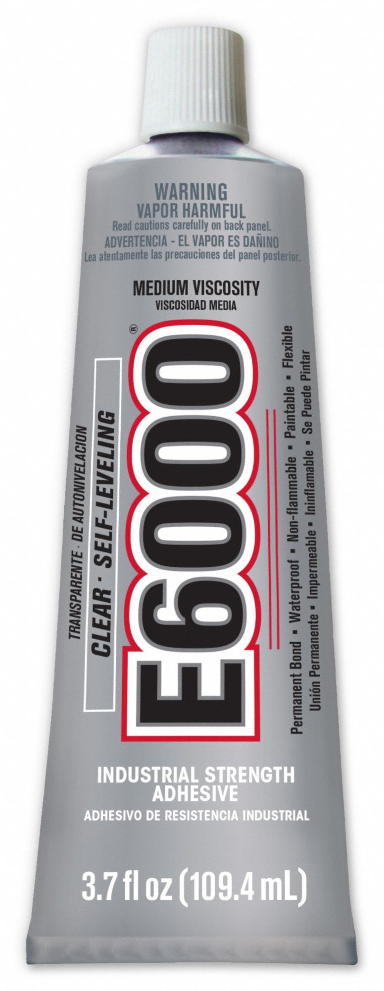 Eclectic Construction Adhesive E6000 3 7 Fl Oz Tube Clear 16ng98 Grainger