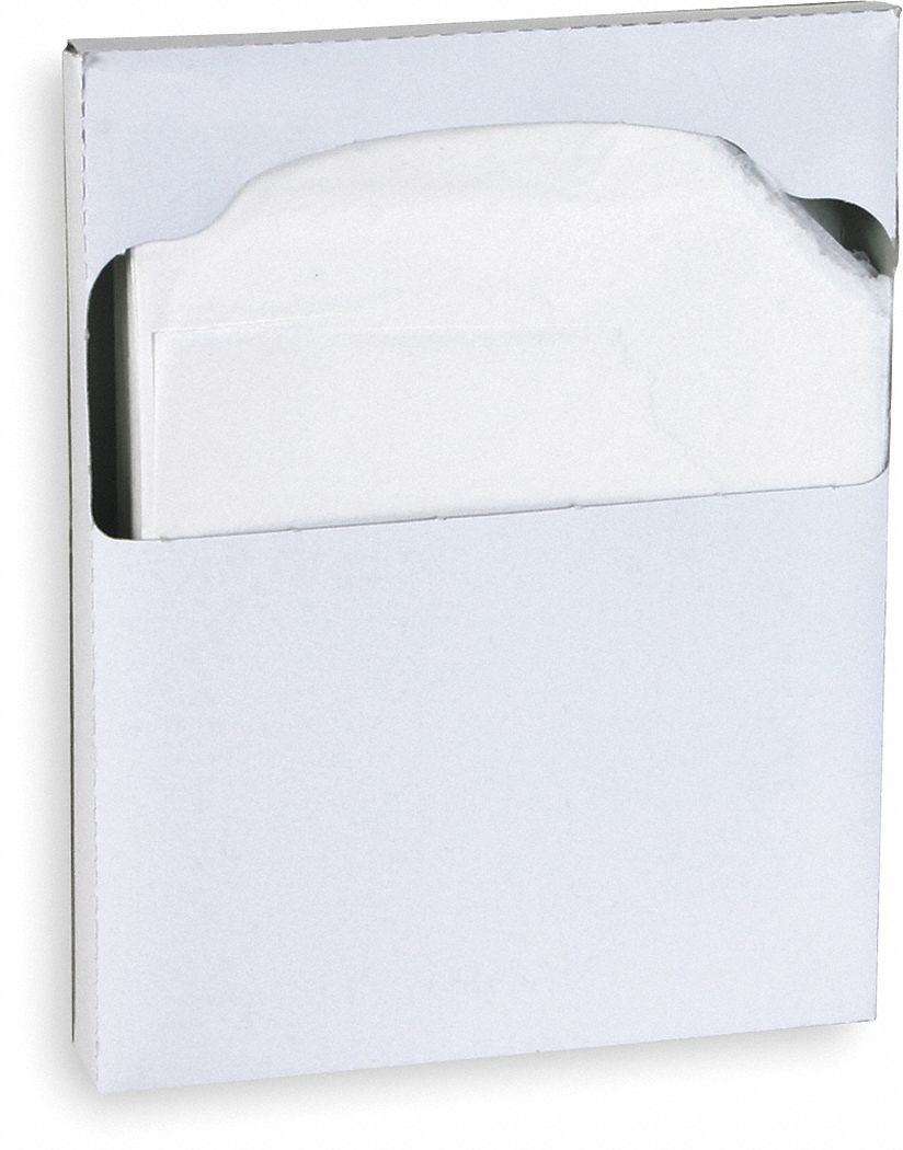 TOILET SEAT COVER, ¼ FOLD, 16¾ X 14⅛ IN SHEET SIZE, 200 SHEETS, WHITE, 25 PK