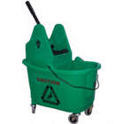 MOP BUCKET AND WRINGER,GREEN,DOWN P