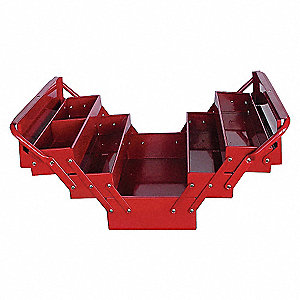 PORTABLE TOOL BOX,17WX8DX8-1/4H,RED