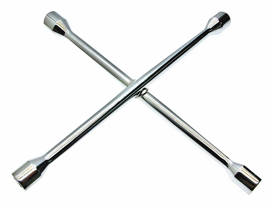 LUG NUT WRENCH,4 WAY,L 14 IN