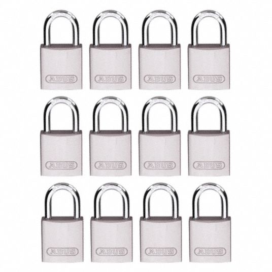 ABUS 72/40 Aluminum Safety Padlock Silver Keyed Different