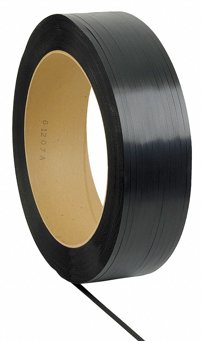 GRAINGER APPROVED Plastic Strapping 5/8 in Strapping Wd, 0.033 in