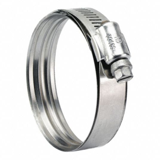 GRAINGER APPROVED 9/16 in Wide, Interlocked Worm Gear Hose Clamp; PK10