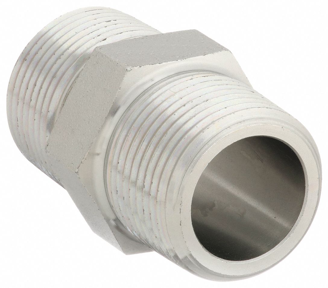 1/2 in x 1/2 in Fitting Size, Male x Male, Hydraulic Hose Adapter ...