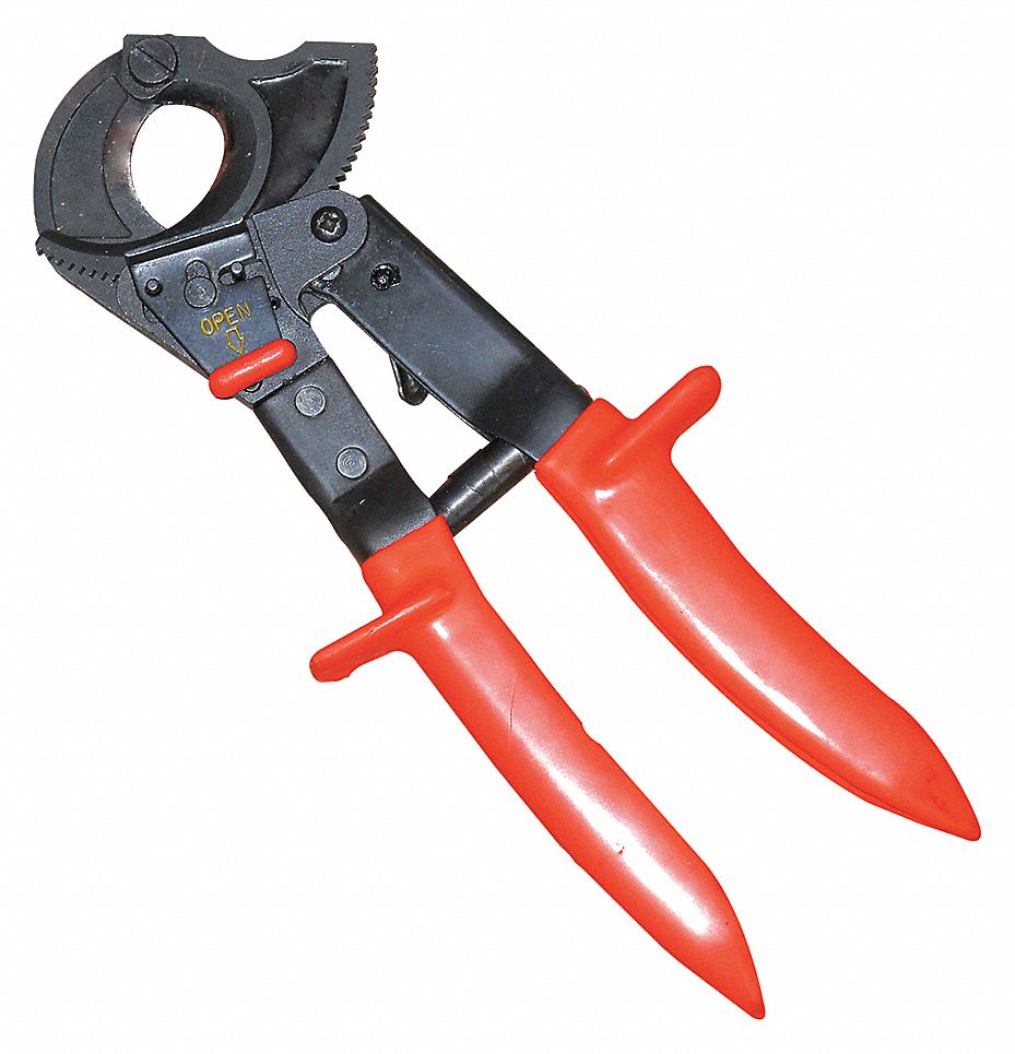 CABLE CUTTER,RATCHET,10 IN L,600 MC