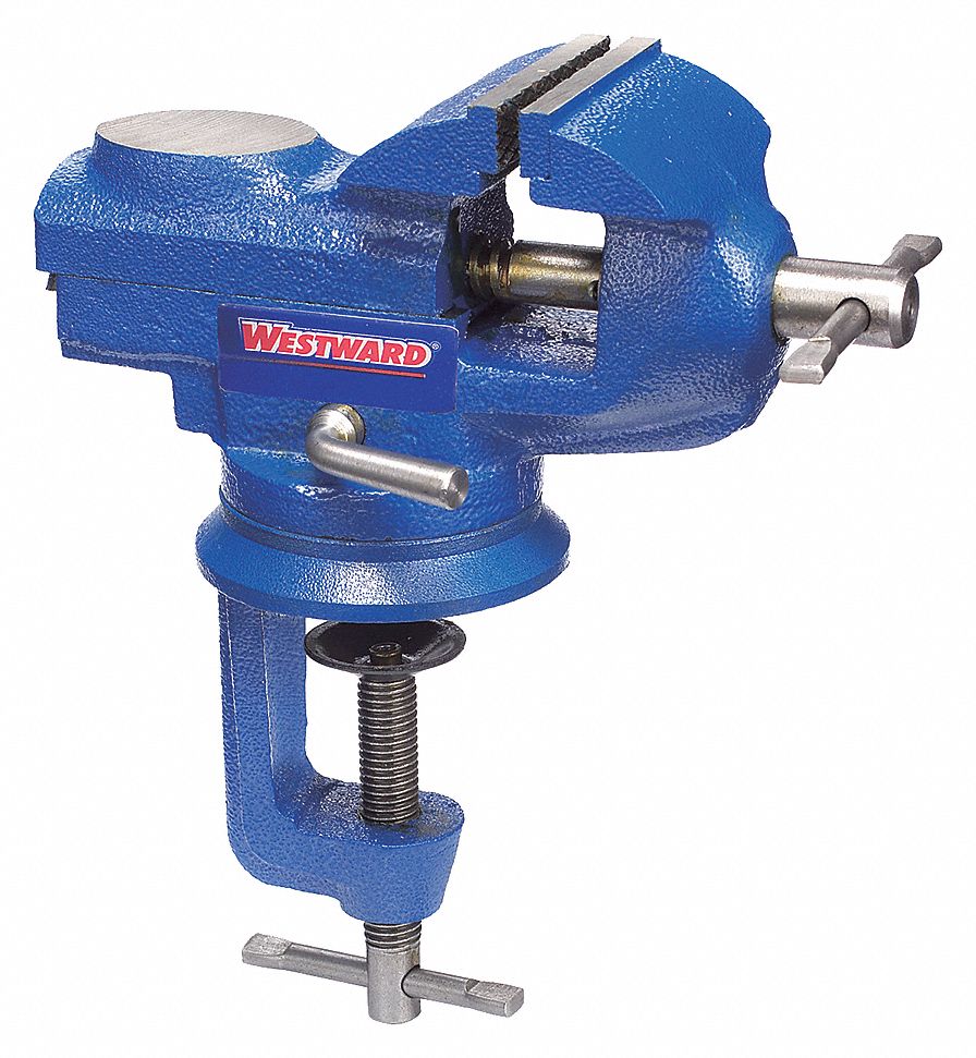 WESTWARD BENCH VISE,PORTABLE CLAMP,SWIVEL,2 Bench Vises and