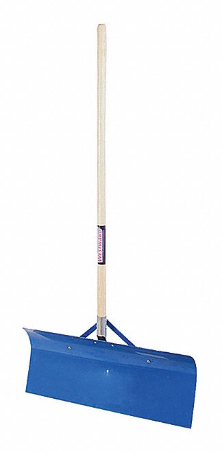 SNOW PUSHER, STEEL, 12 IN BLADE L, 30 IN BLADE W, 16 GAUGE, 48 IN HANDLE L