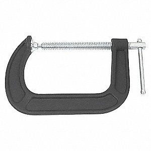 C-CLAMP,8 IN,MALLEABLE CAST,3-1/2 D