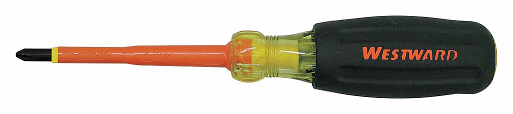 INSULATED PHILLIPS SCREWDRIVER, #3 TIP SIZE, 10 3/4 IN OVERALL L, 6 IN SHANK L