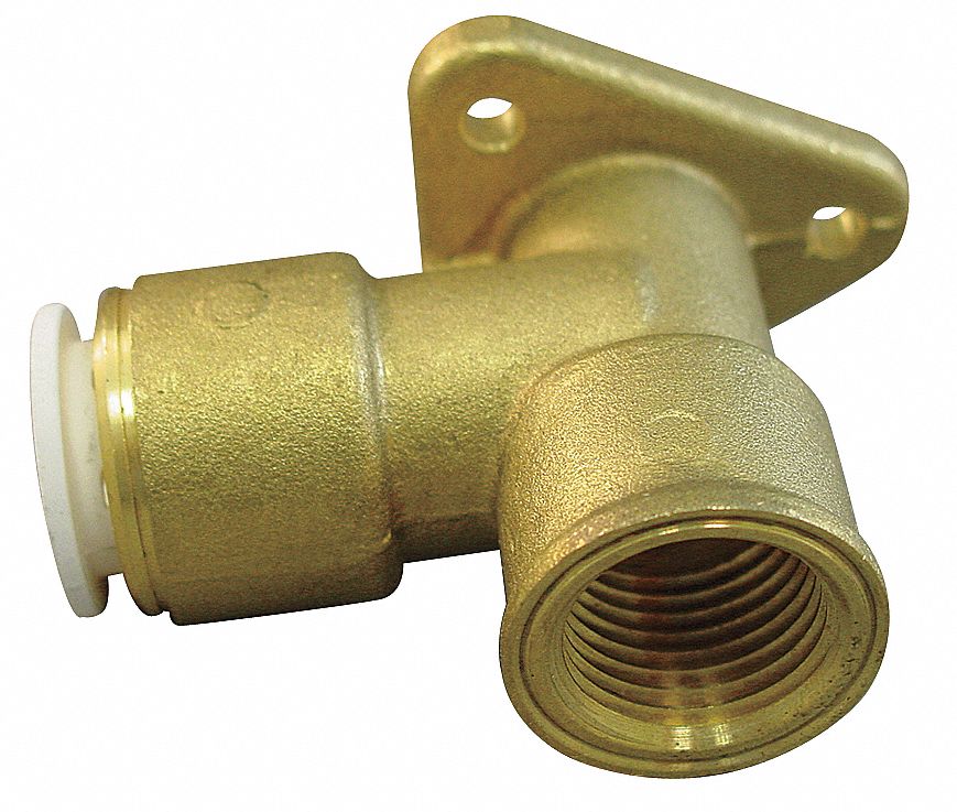 JOHN GUEST Brass Female Drop Ear Elbow, 90 Degrees, 1/2 in Tube Size
