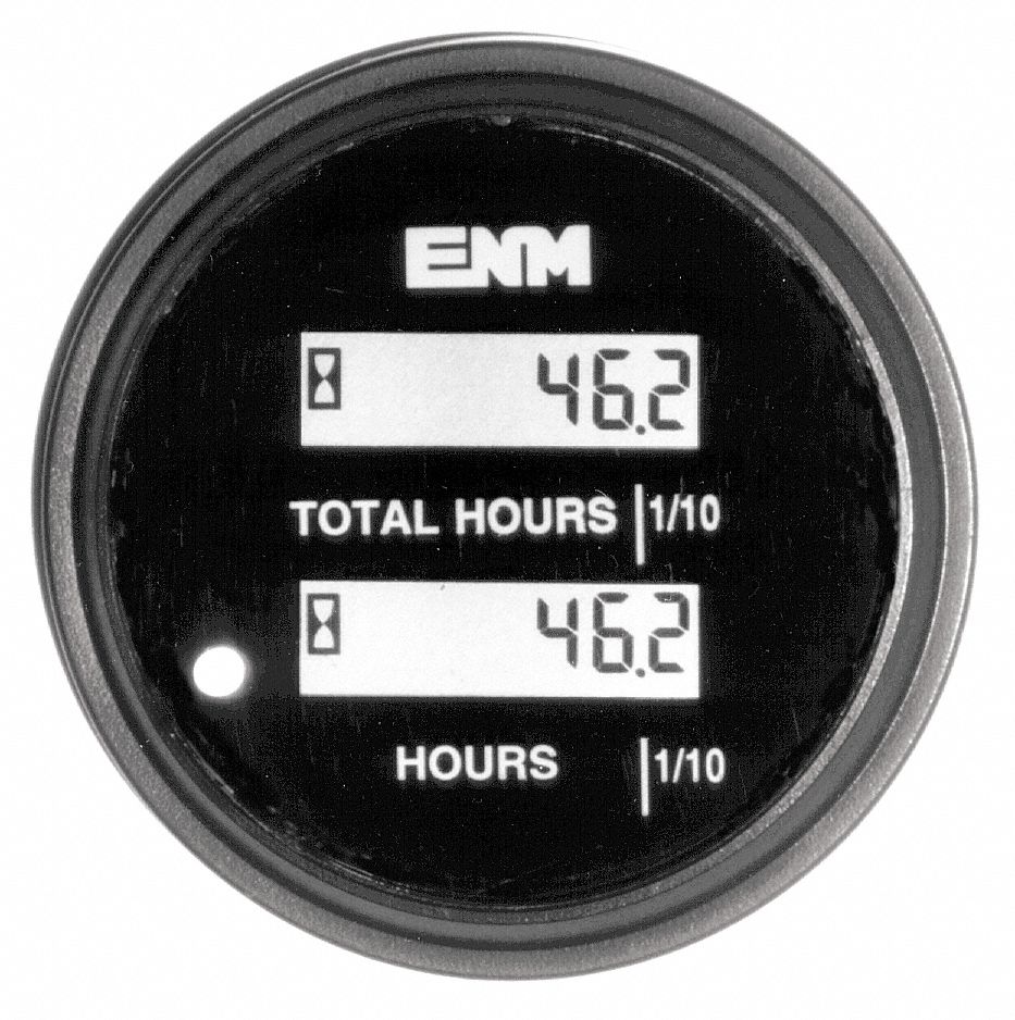 HOUR METER,LCD,10-40 VDC