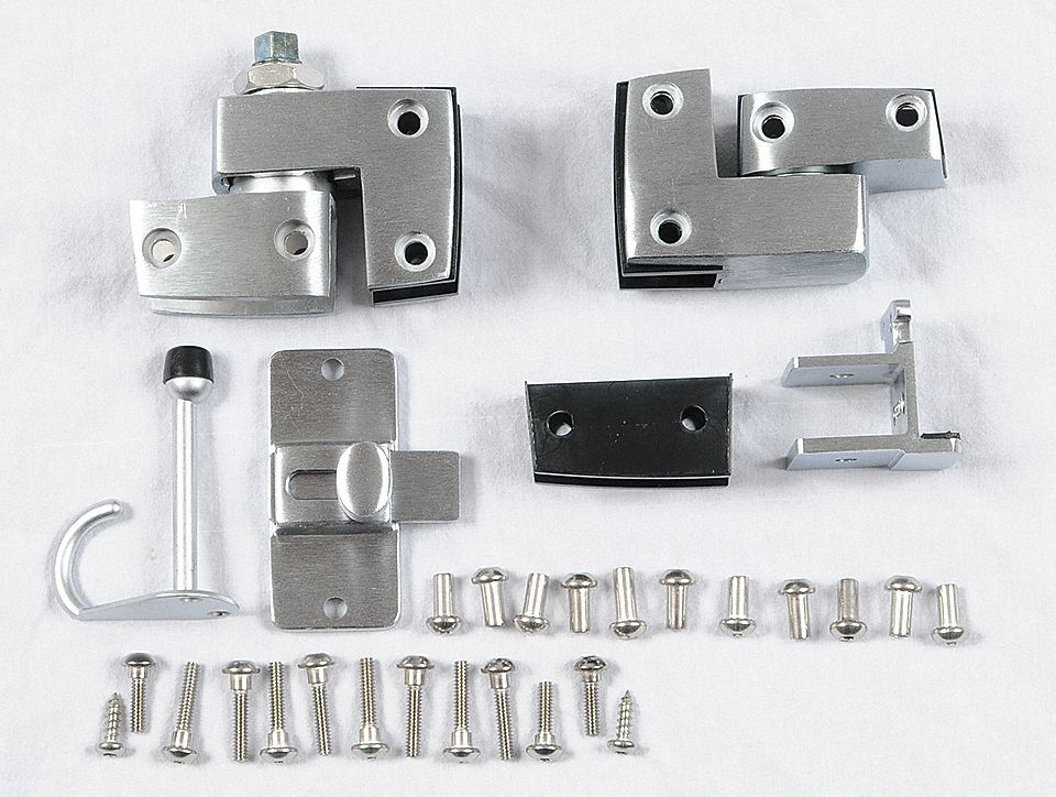 SLIDE LATCH: ALUMINUM, BRUSHED, 3¼ IN X 3¼ IN