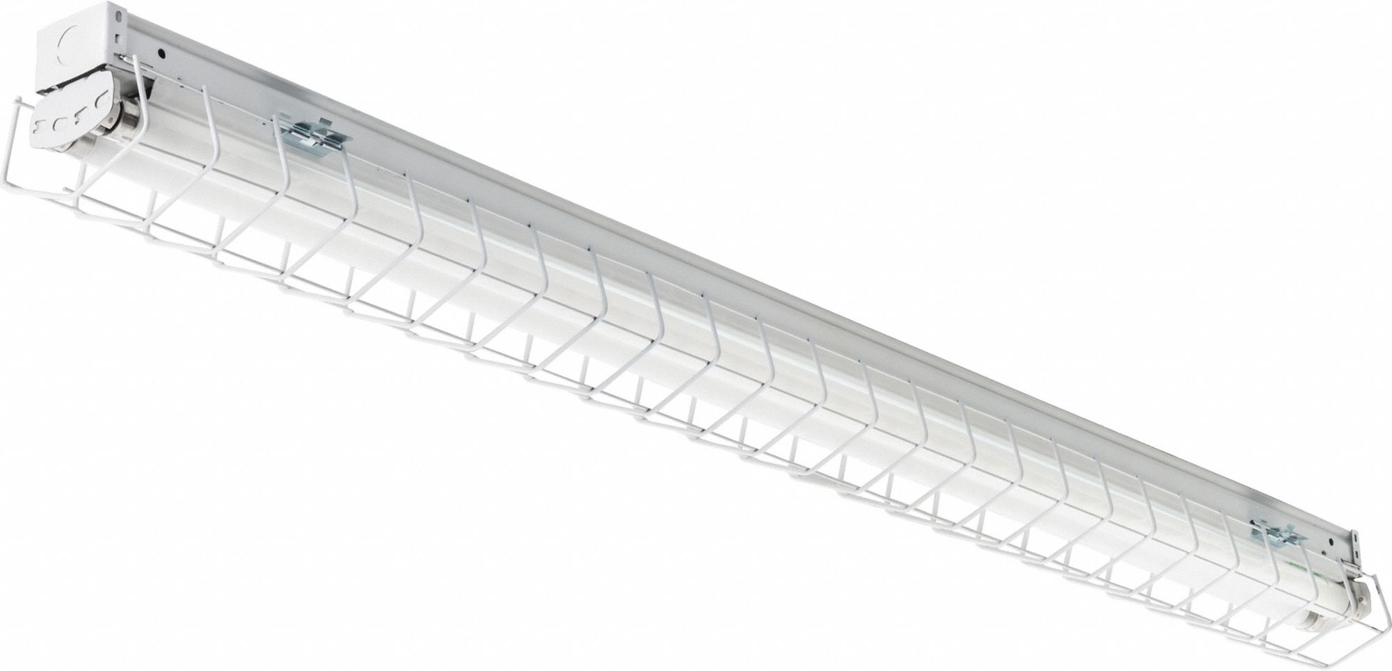 LITHONIA LIGHTING Wire Guard Z T8 Strip Lights, 48 in Overall Lg, 2 1/