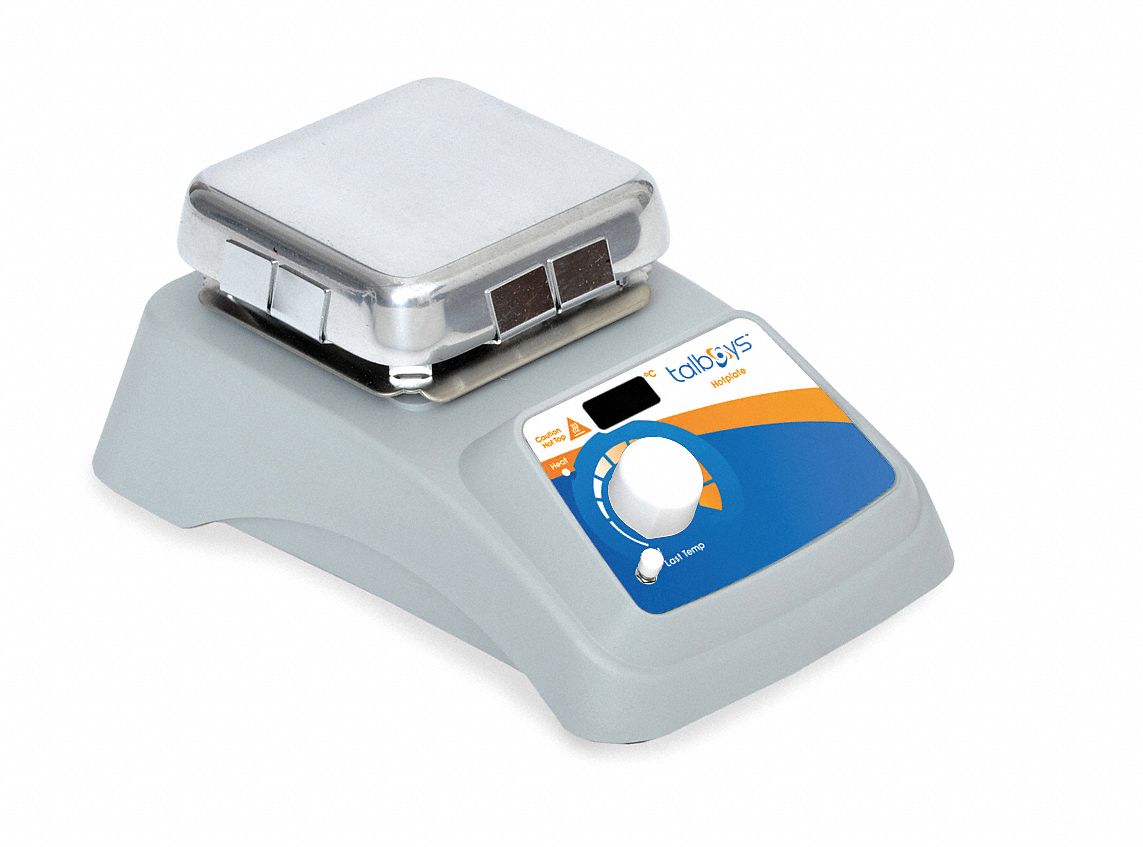 TALBOYS Square, Hot Plate, Temp. Range (C) 5° to 400°, Plate Material