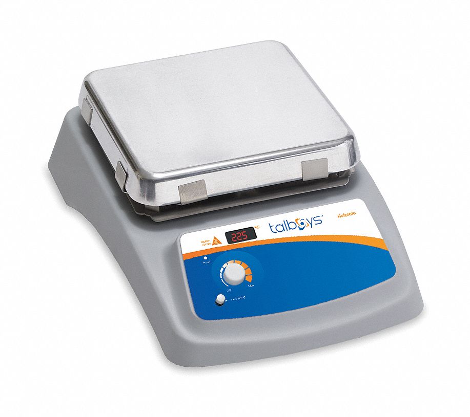 TALBOYS Square, Hot Plate, Temp. Range (C) 5° to 400°, Plate Material