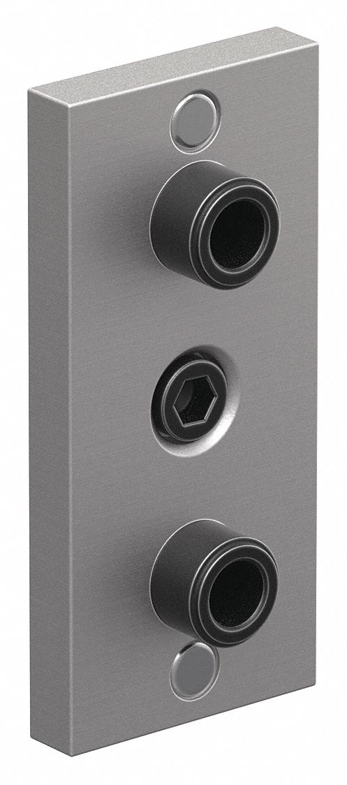 Drilling Jig: 15 Series, Aluminum, Anodized, 1 1/2 in W x 1/2 in D