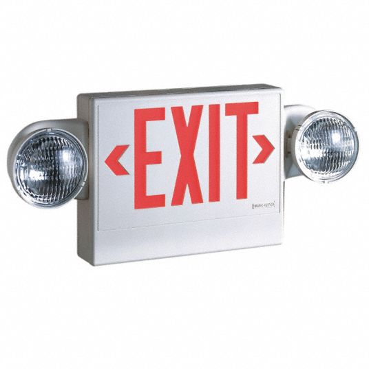COOPER LIGHTING Exit Sign with Emergency Lights 16U381LPXH7DH Grainger
