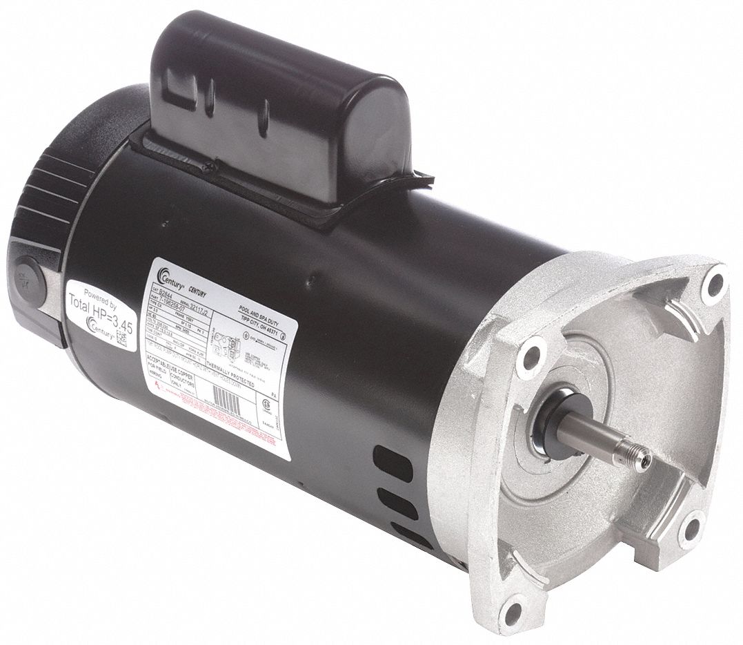 CENTURY Pool and Spa Pump Motor: Face Mounting, 3 HP, 1.15 Motor Service  Factor, 3,450 Nameplate RPM