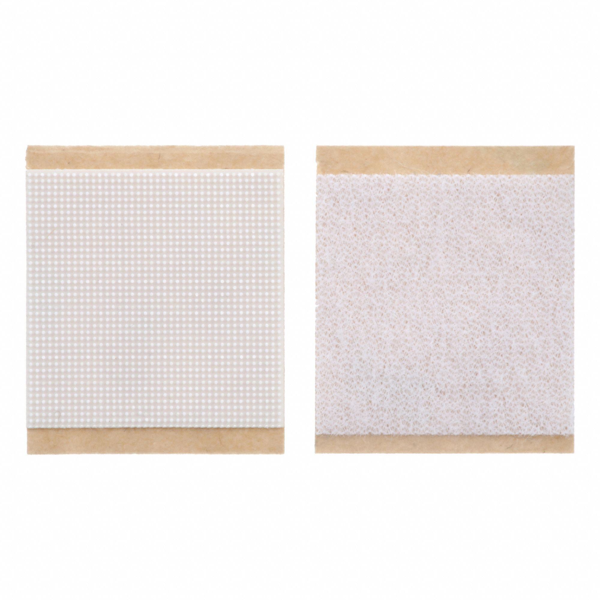 Hook-and-Loop Fastener: Square, 1 in Overall Wd, 1 in Overall Lg, Hook-and-Loop, White, Adhesive