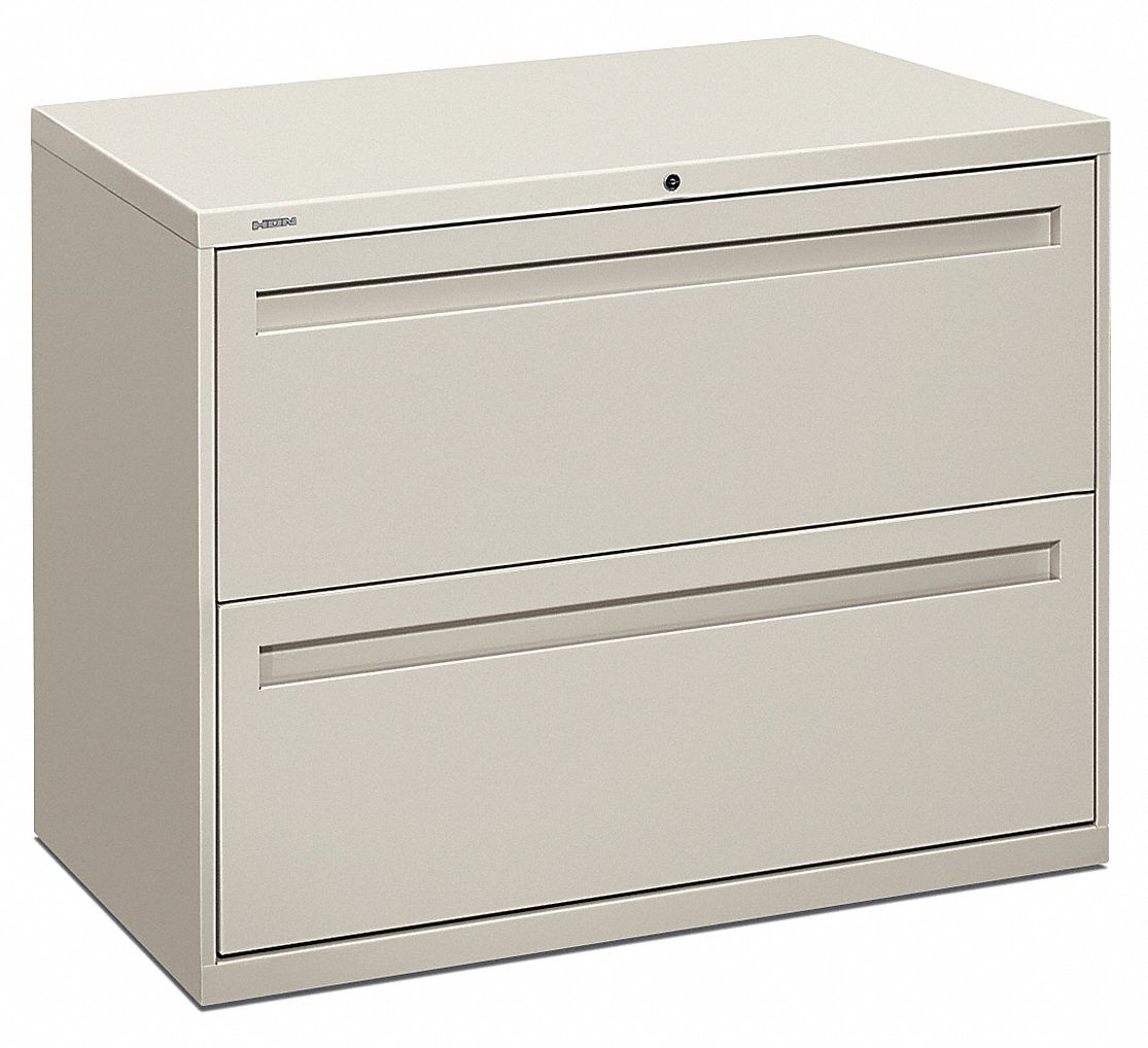 36 in, 19 1/4 in, 28 3/8 in, File Cabinet, Light Gray - Grainger