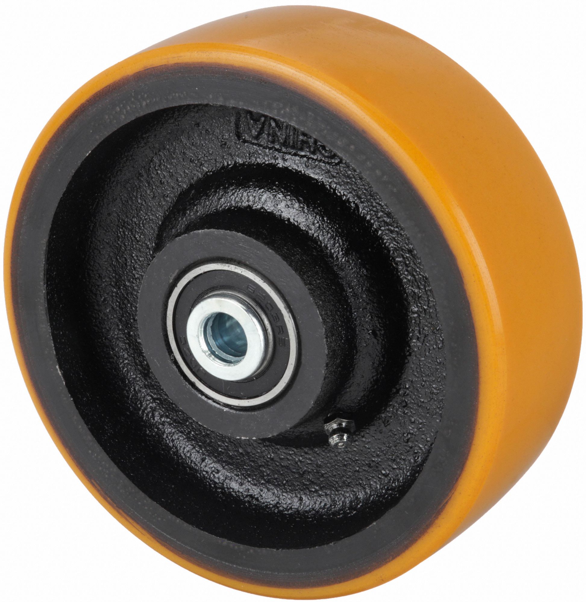 Caster Wheel: 6 in Wheel Dia., 2 in Wheel Wd, Polyurethane, 2, 000 lb Load Rating