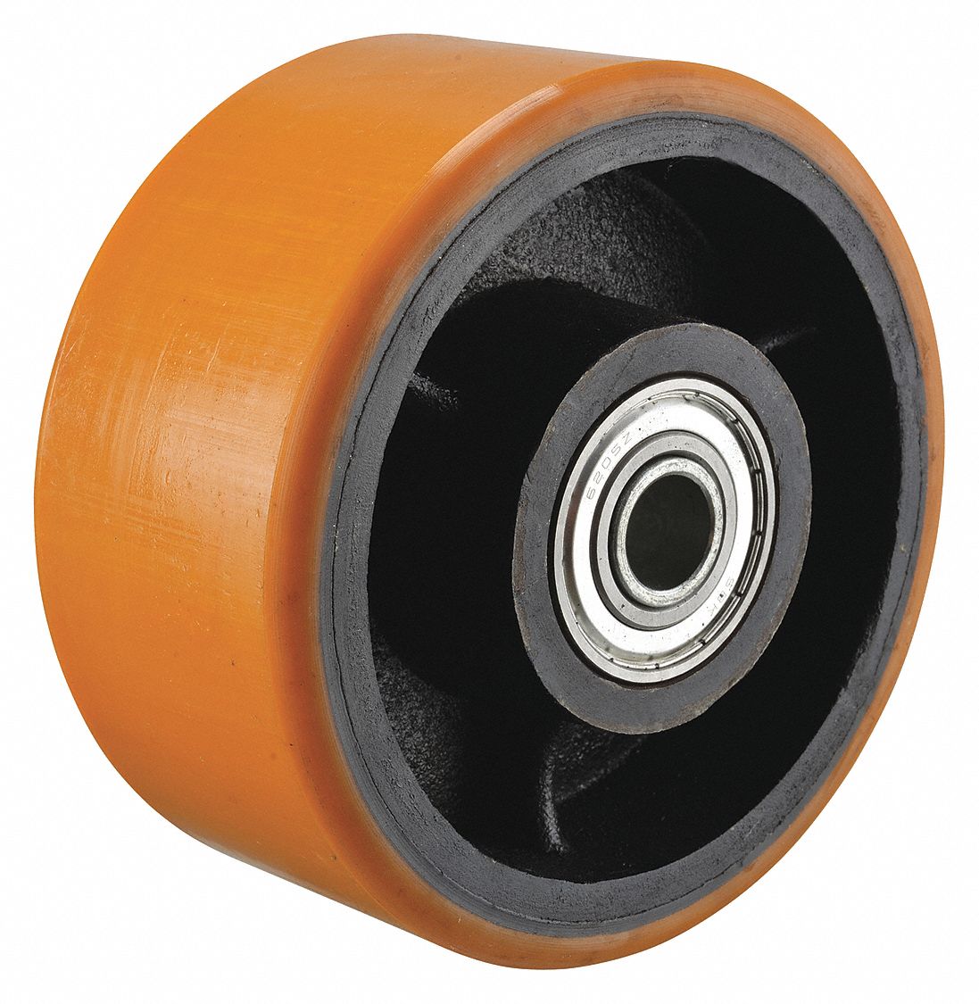 GRAINGER APPROVED Polyurethane Tread on Iron Core Wheel, 6 in Wheel Dia