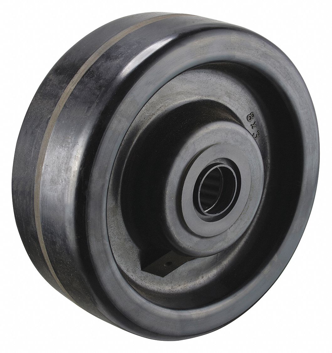 GRAINGER APPROVED Phenolic Tread Wheel, 8 in Wheel Dia., 2,500 lb Load