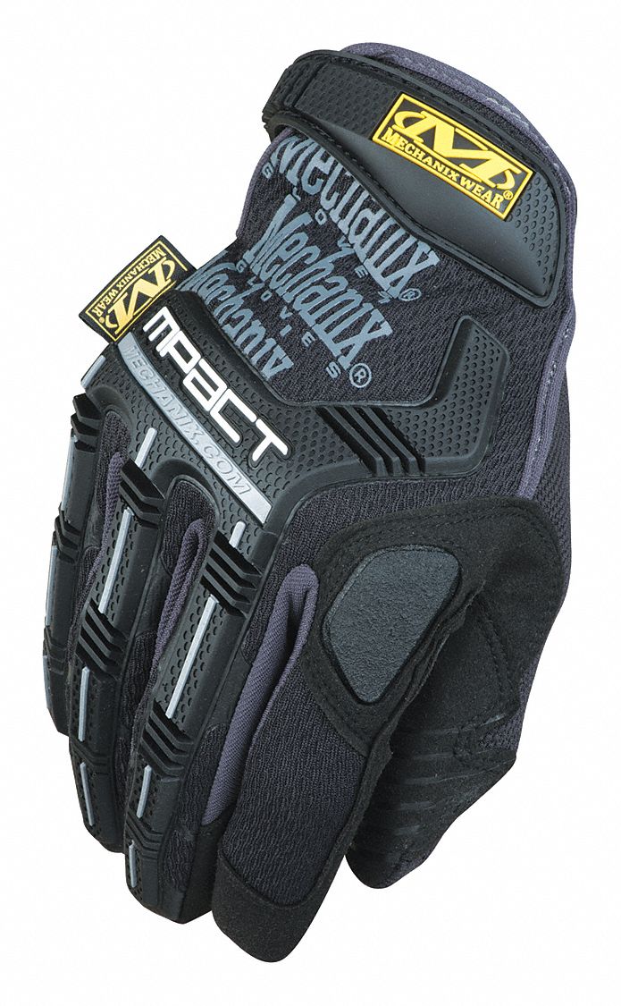 AntiVibration Gloves, Synthetic Leather Palm Material, Full Finger, 1