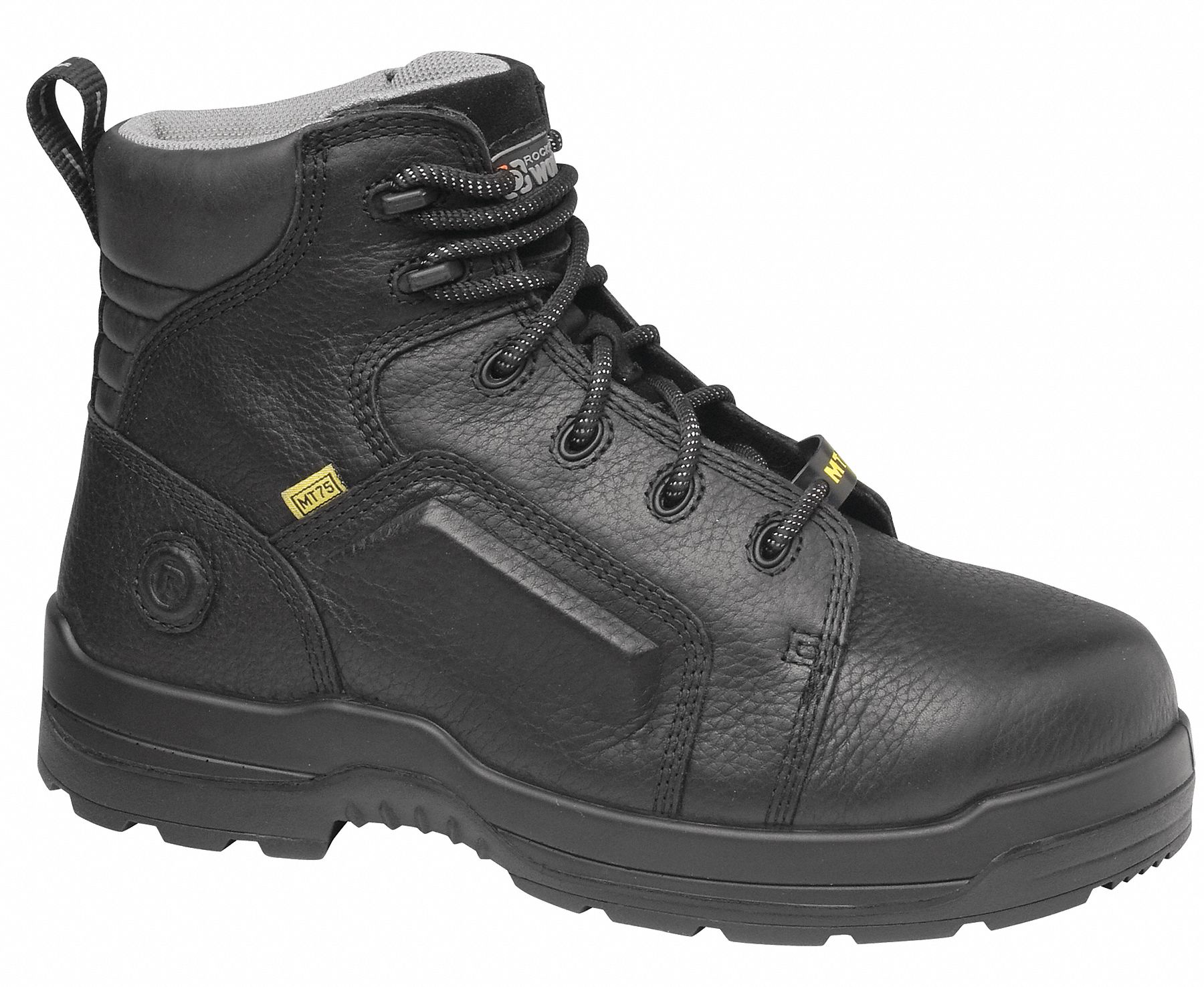 black composite toe boots