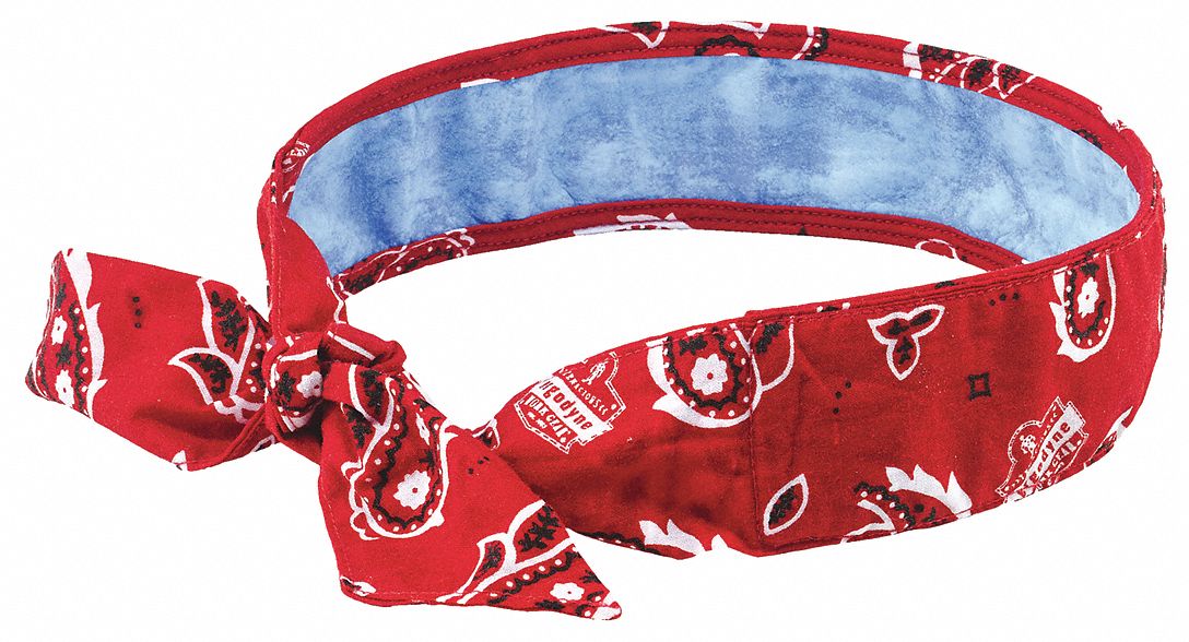 6700CT BANDANA, RED, UNIVERSAL SIZE, 35½ X 2 IN, COTTON, EVAPORATIVE, UP TO 4 HR