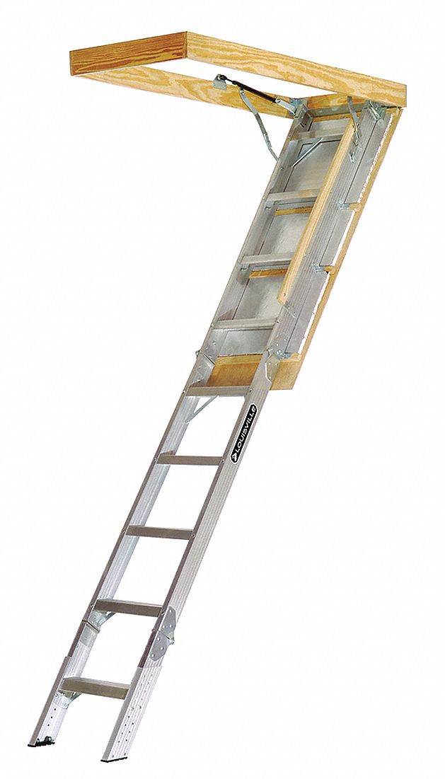 Llamarada Elevado Hamburguesa LOUISVILLE Escalera Ático, Aluminio, Carga 350 lb. - Escaleras para Ático -  16V960 | AA229GS - Grainger México
