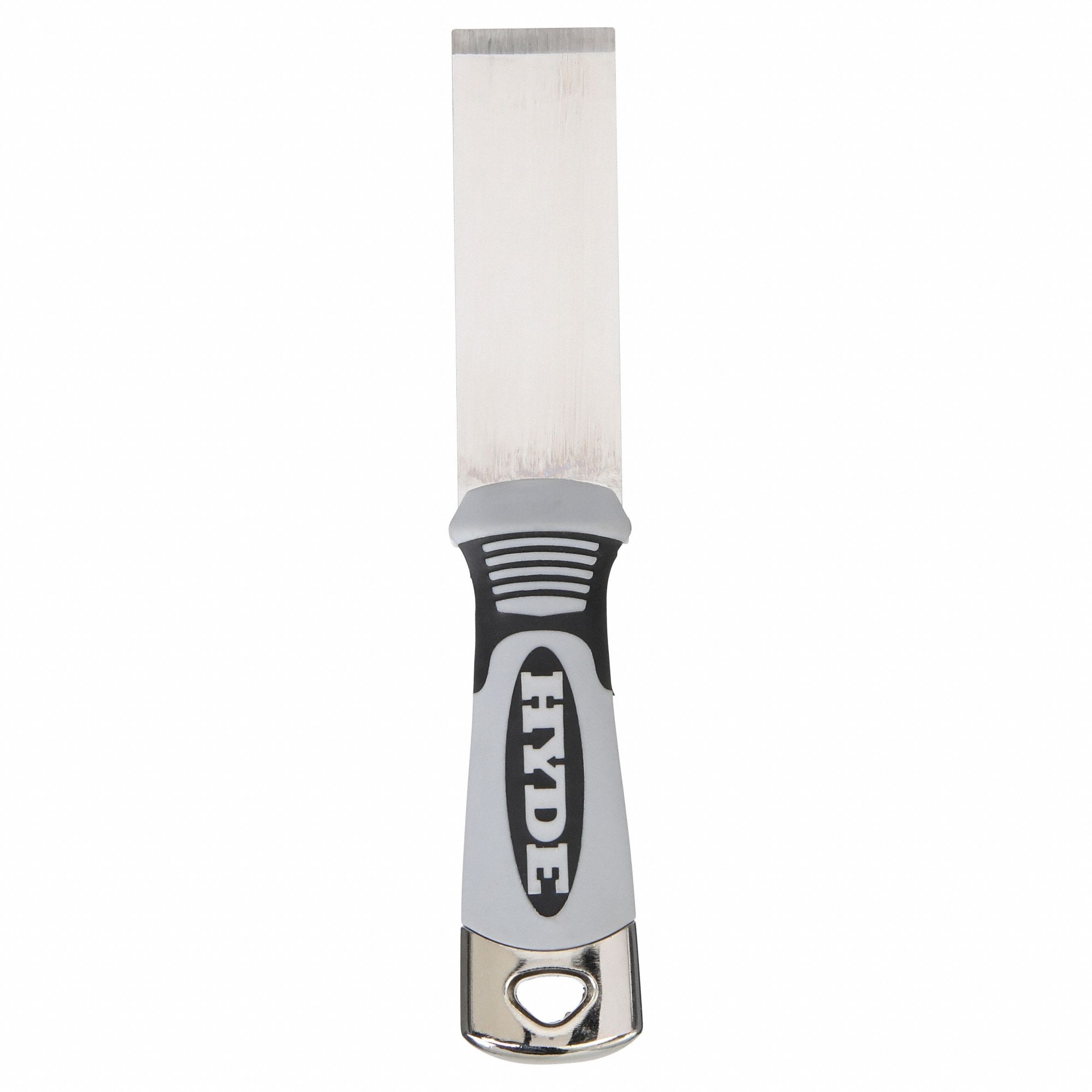 Putty Knife: Bld. Mat. Stainless Steel, Hdl. Mat. Plastic, Stiff, Straight Bld. Shape