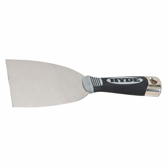 HYDE, 4 in Blade Wd, Stainless Steel, Putty Knife 16W16606578 Grainger