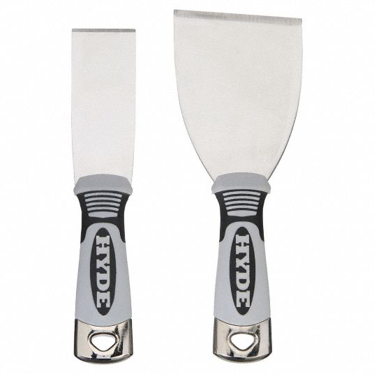 Hyde 48910 Putty Knife Set, Stiff, 1-1/2, 3 W, 2 Pc.