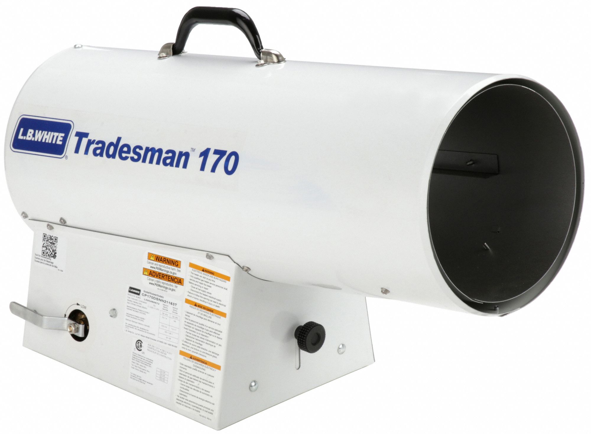 L.B. WHITE, 155,000 BtuH Heating Capacity Output, Natural Gas, Portable