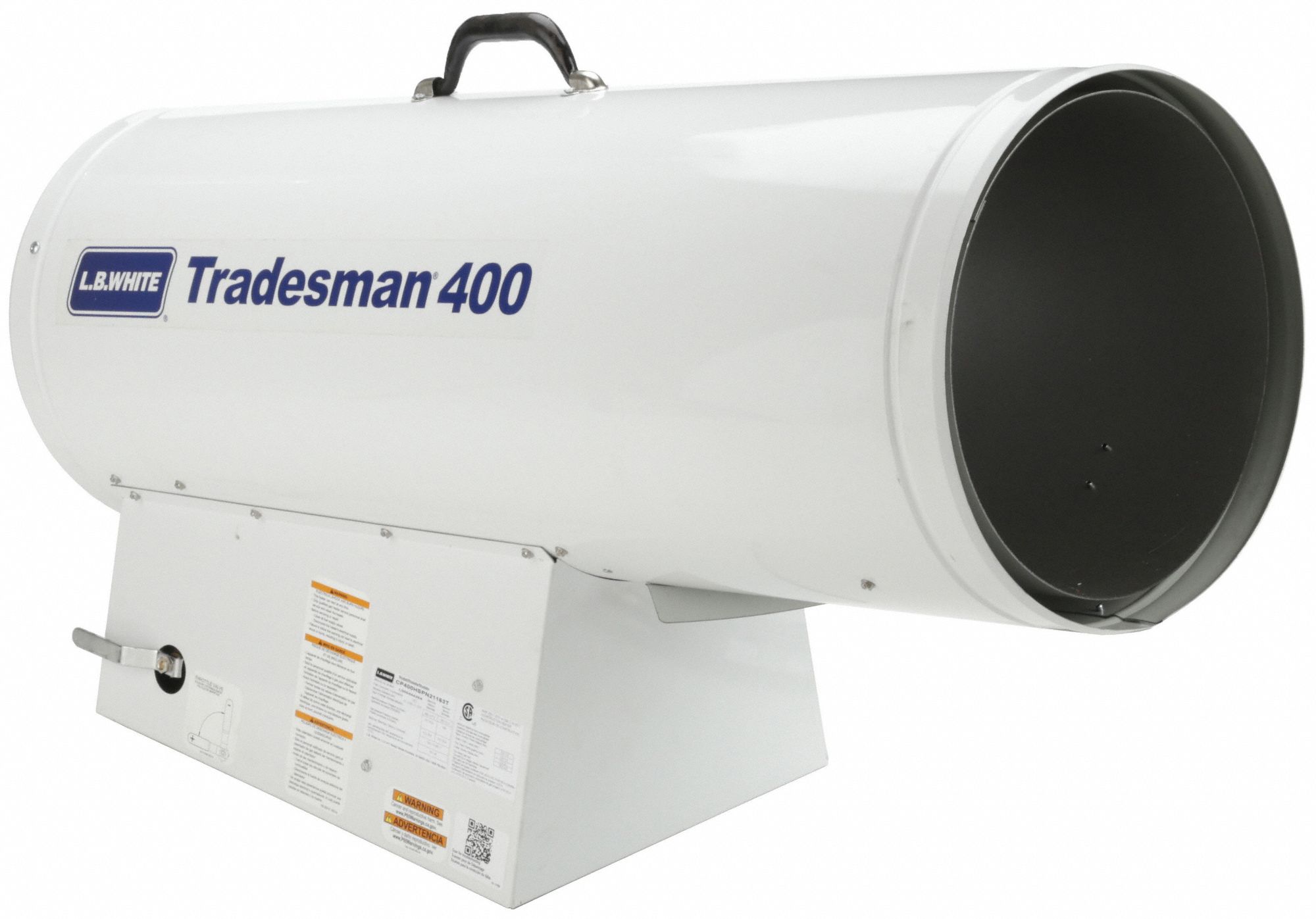 PORTABLE GAS TORPEDO HEATER, 400,000 BTUH HEATING CAPACITY OUTPUT, 3 GPH FUEL CONSUMPTION