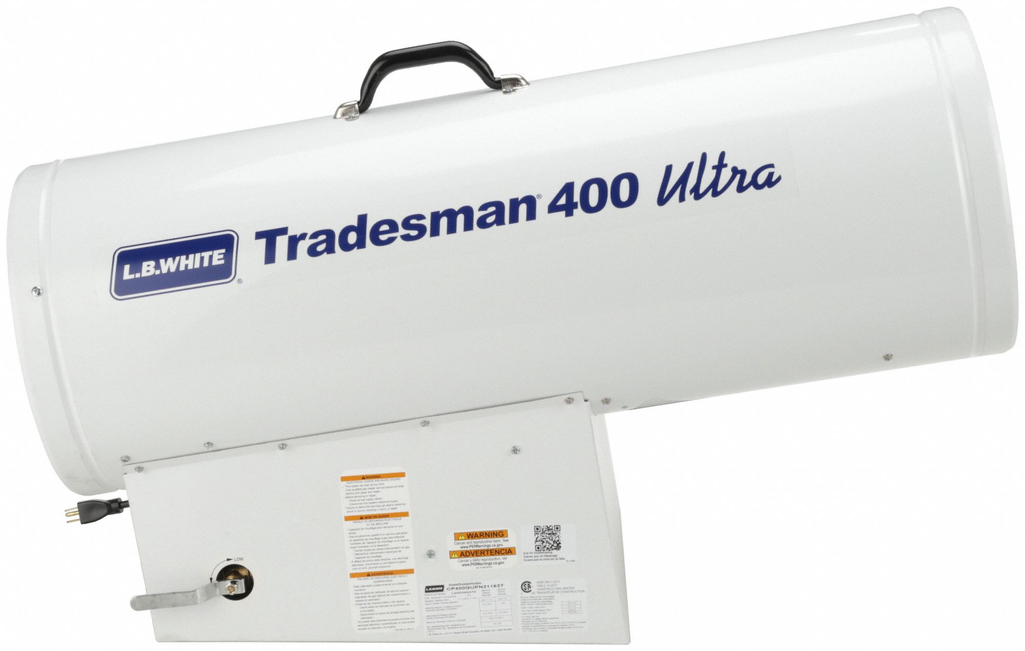 L.B. WHITE Portable Gas Torpedo Heater 400,000 BtuH Heating Capacity