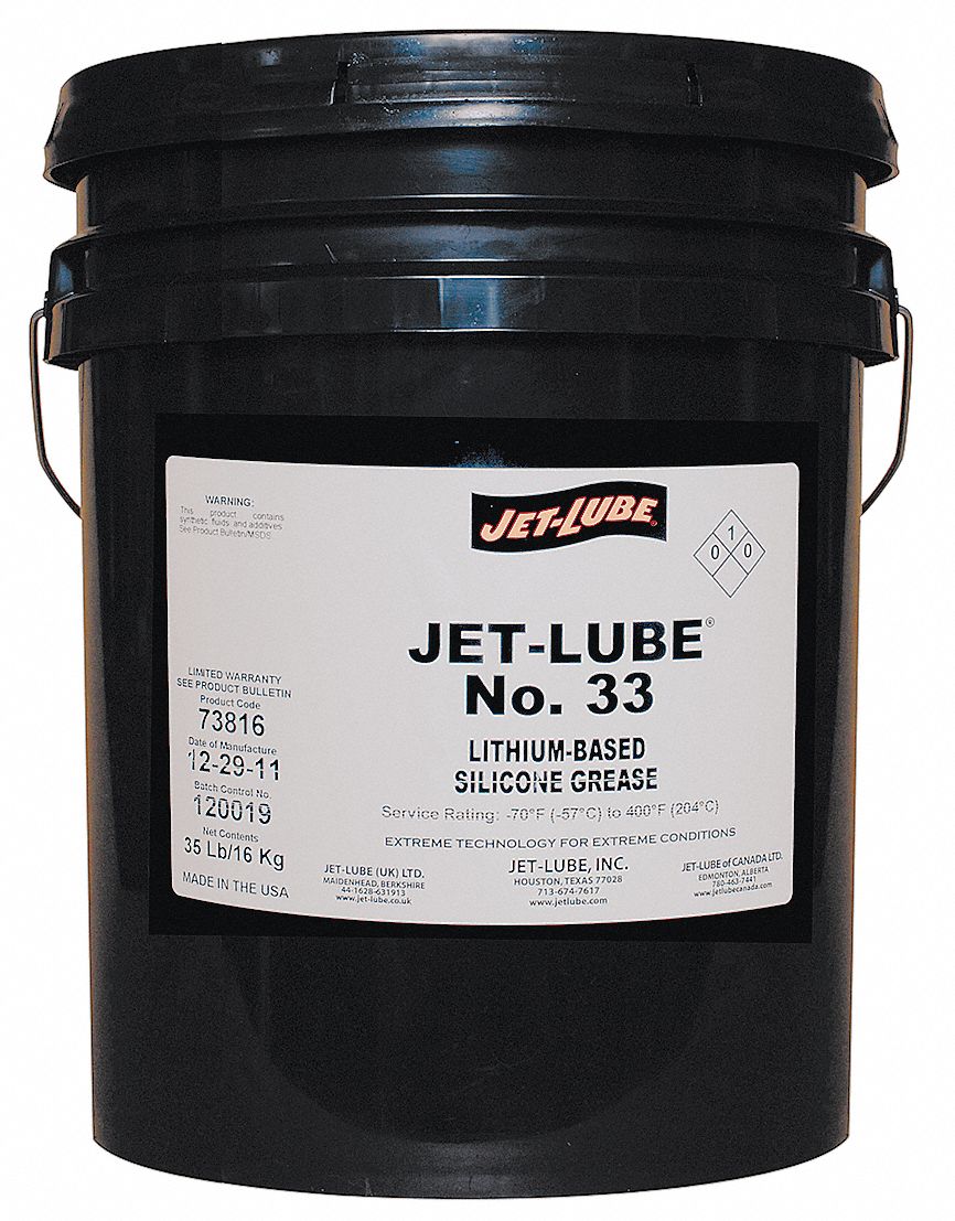 Jet-lube Silicone Grease, 35 Gal, Pail, Light Pink - 16w689