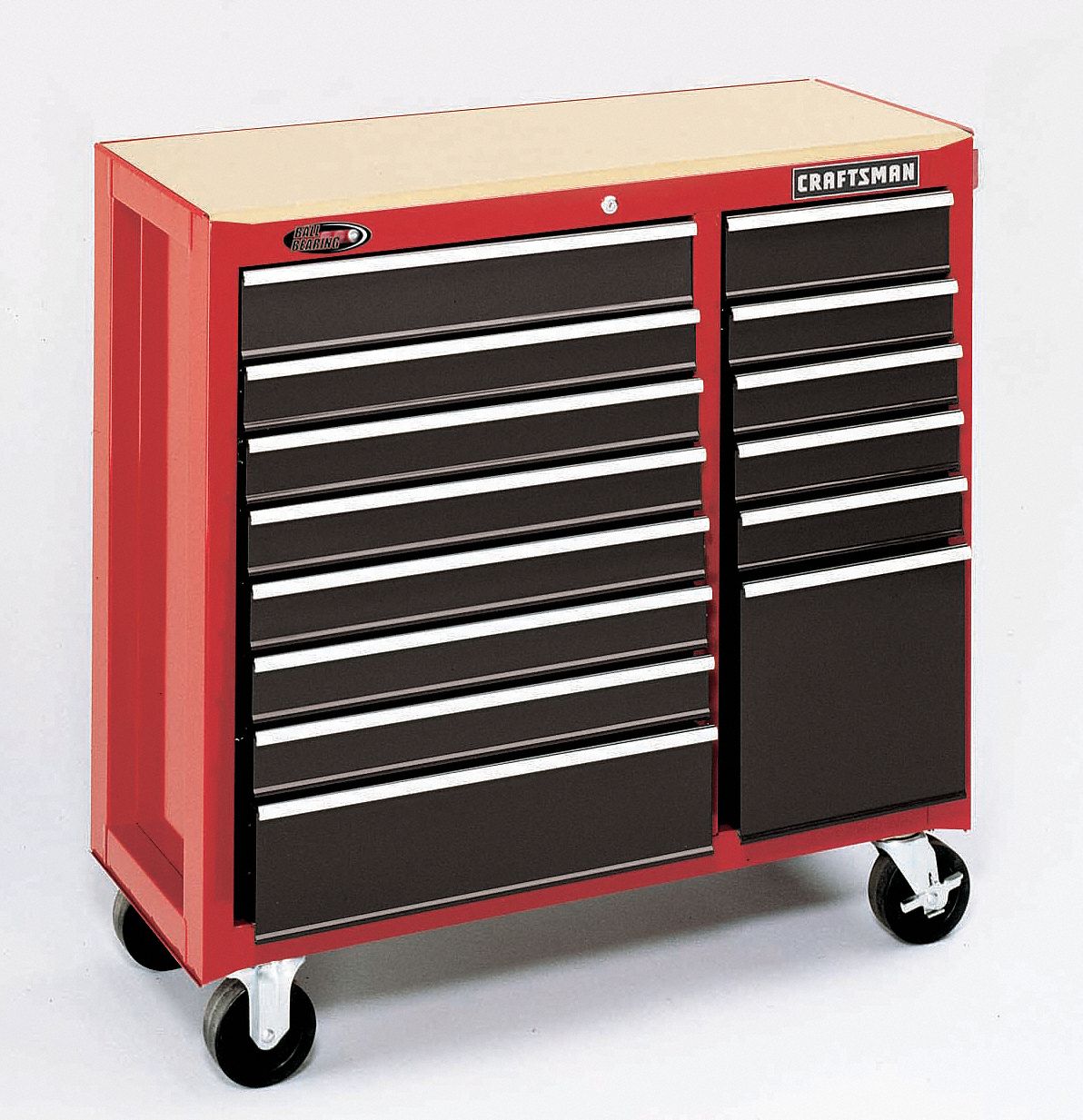 Craftsman Red Black Rolling Cabinet 40 13 16 H X 40 13 16 W X
