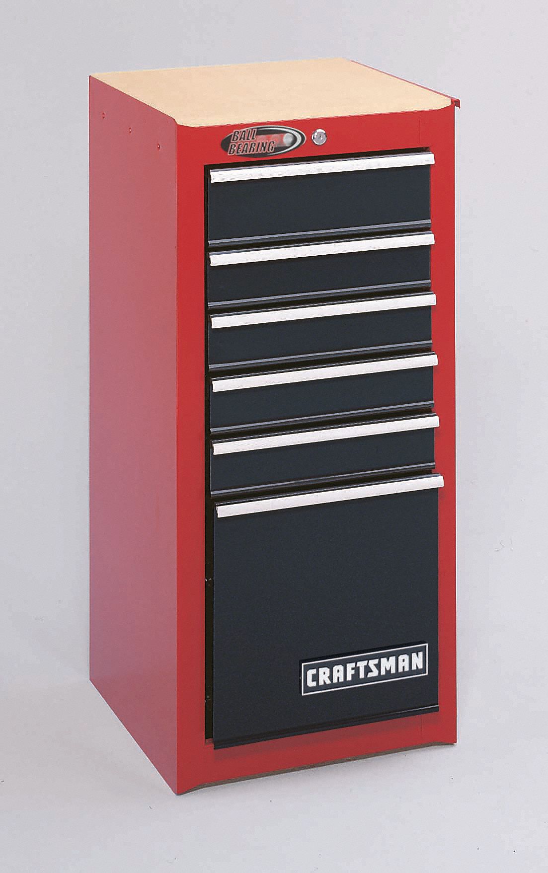 Craftsman Red Black Side Cabinet 35 1 4 H X 15 3 4 W X 18 X D