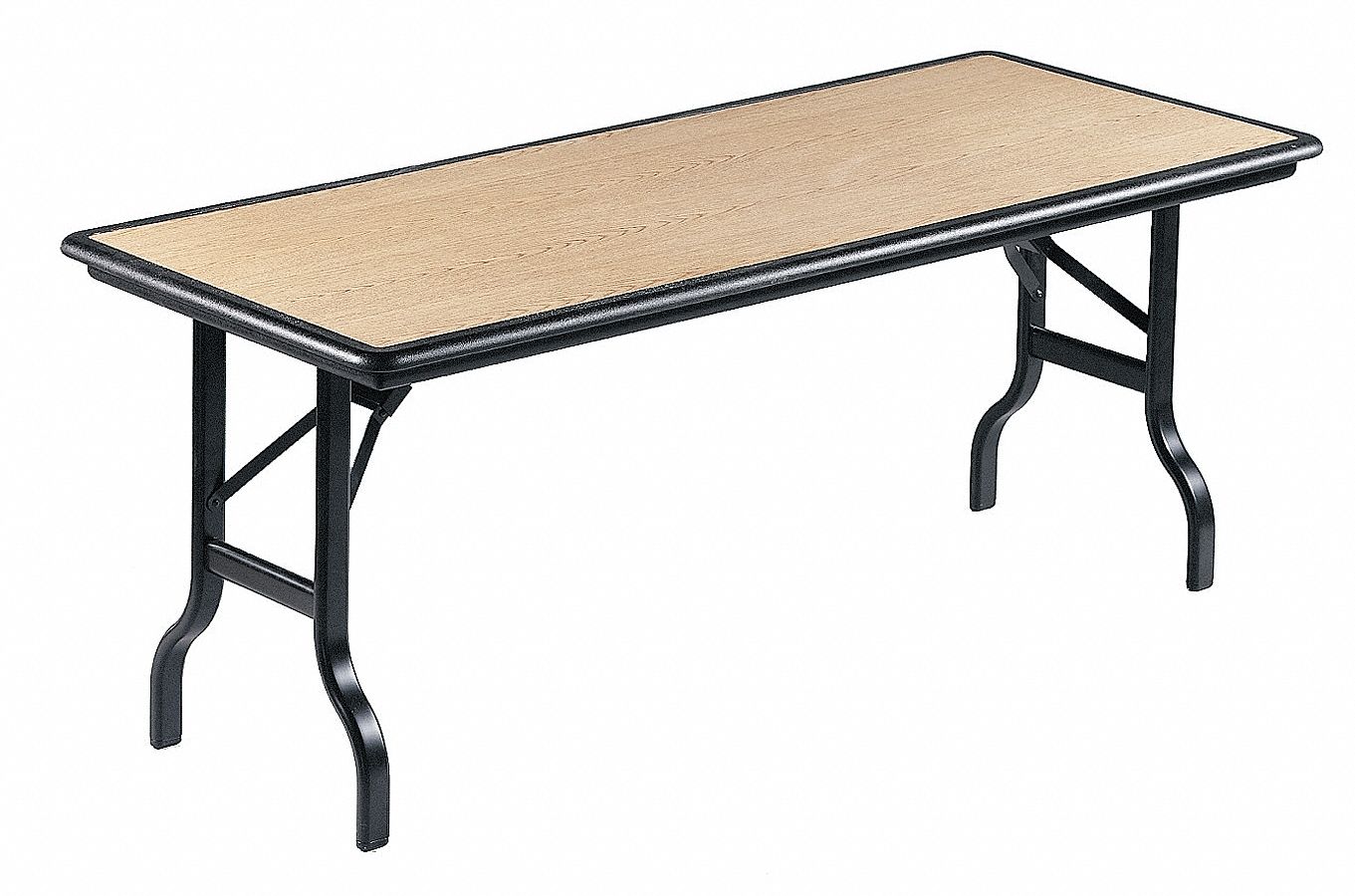 Rectangle Folding Table, 30 in Height x 30 in Width, Oak Grainger