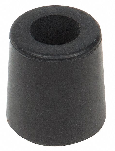 Bumper Door Stop: Door - Mounted, 5/8 in Wd, 5/8 in Overall Ht, Black
