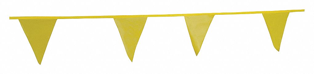 PENNANTS,POLYETHYLENE,YELLOW,60 FT.