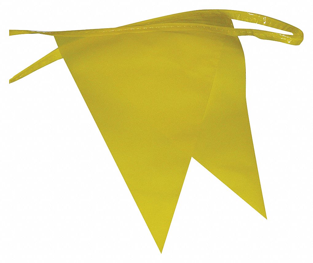 PENNANTS,POLYETHYLENE,YELLOW,100 FT