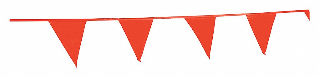 PENNANTS,POLYETHYLENE,ORANGE,60 FT.