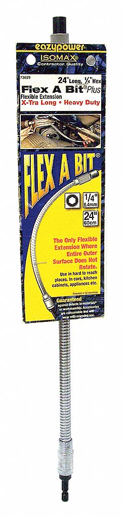 FLEXIBLE EXTENSION,1/4 DR,24 IN L,M