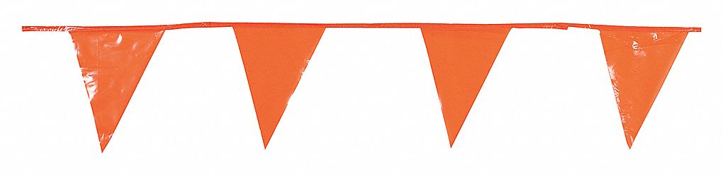 PENNANTS,POLYETHYLENE,ORANGE,60 FT.