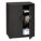 STORAGE CABINET,HDPE,BLACK,46 IN